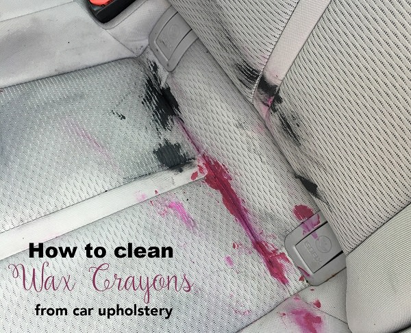 how to clean wax crayon from upholstery