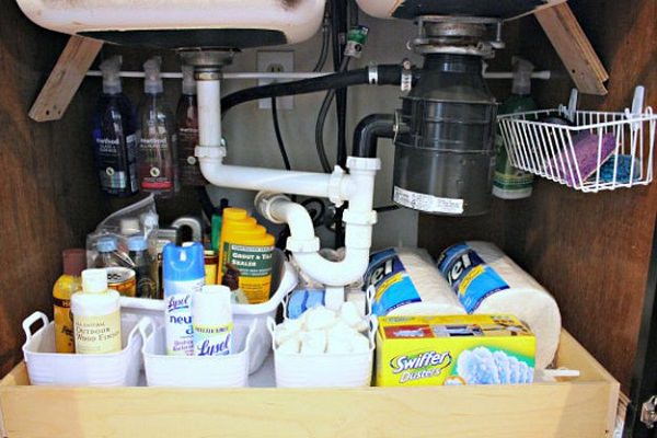 13. Organize Under-the-Sink