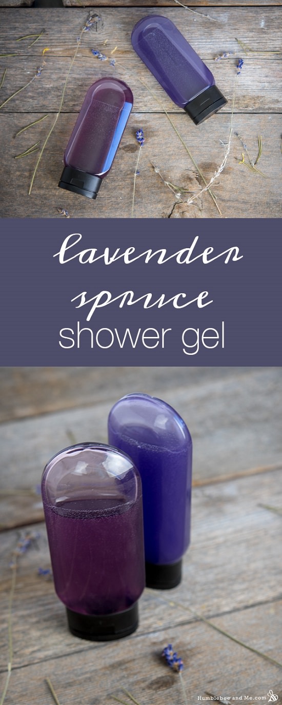 Lavender fir DIY shower gel
