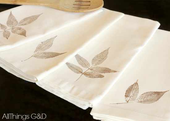 DIY Stamped Napkins