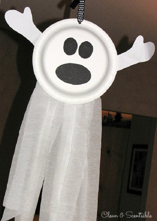 Paper Plate Ghosts