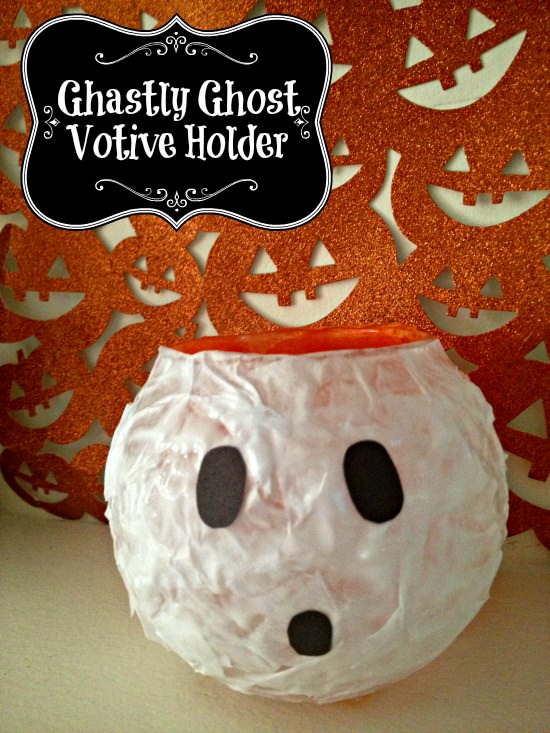 DIY Ghastly Ghost Votive Holder