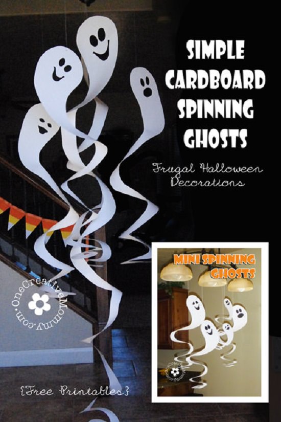 Cardboard Spinning Ghosts