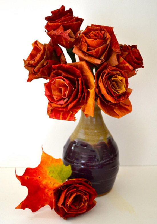 Fall Leaf Roses