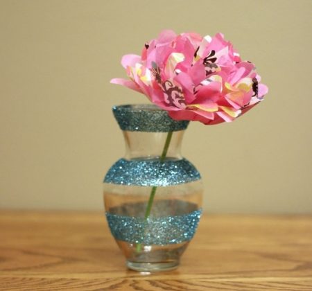 18 Homemade DIY Glitter Vases For Decoration ⋆ Bright Stuffs