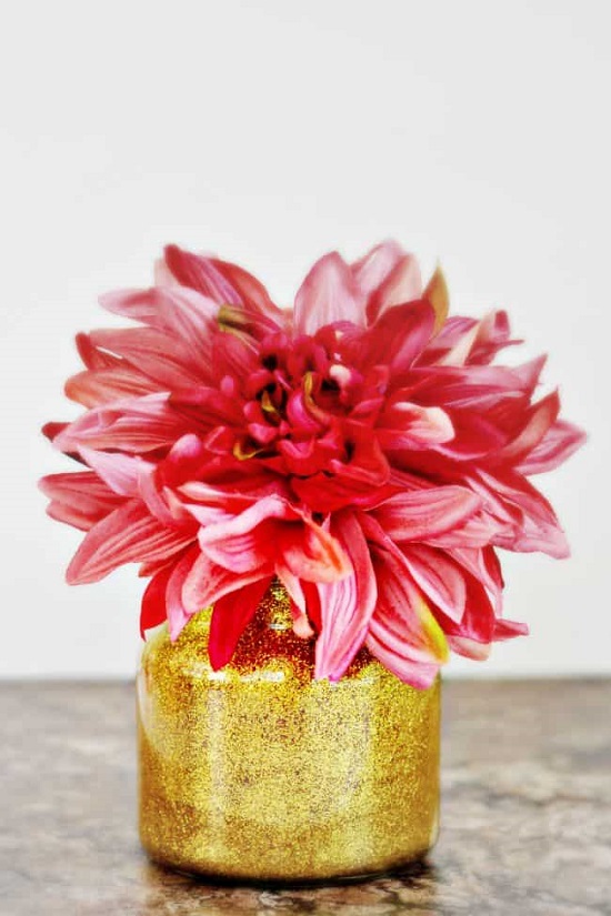 How to Make a Glittery Flower Vase Centerpiece — Live Colorful