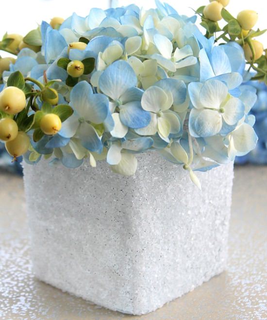 How to Make a Glittery Flower Vase Centerpiece — Live Colorful