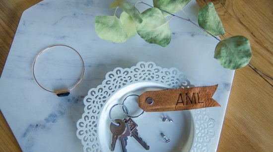 DIY Leather Key chain15