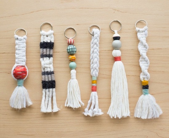 DIY Macrame key Chain Ideas 2