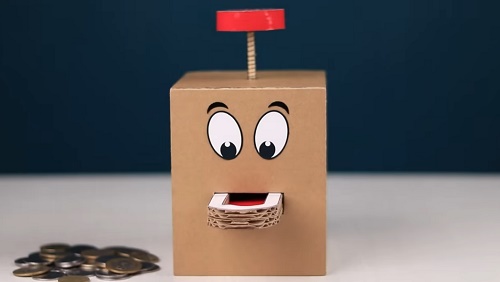 DIY Cardboard Coin Bank