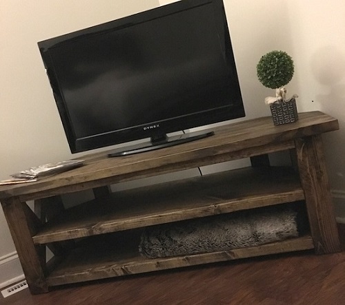 DIY Corner TV Stand 2