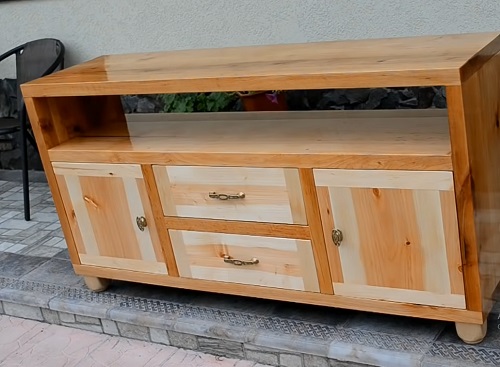 Alder Wood TV Stand