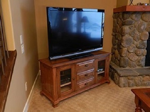 DIY Corner TV Stand 13