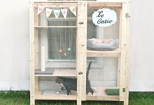 DIY cat enclosure plan 9