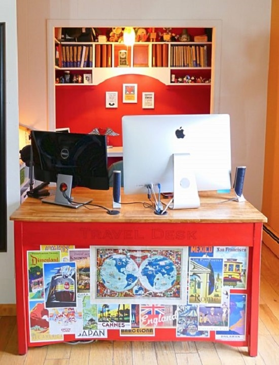 DIY Computer Desk Upcycled From A Broken Table