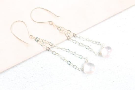 DIY Gemstone Wire Chain Earrings