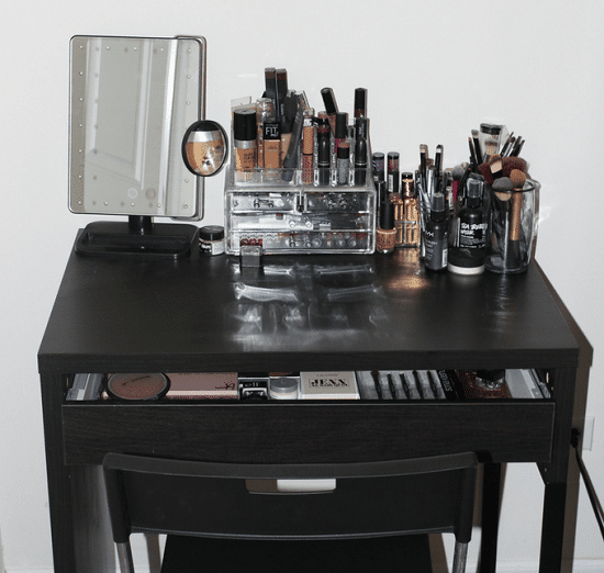 💄Decorate With Me + DIY Makeup Vanity + Organization + Desk Turned Into Makeup  Vanity 