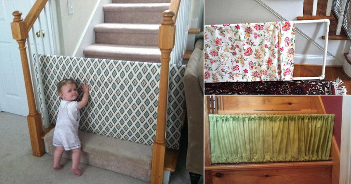 fabric gate for bottom of stairs