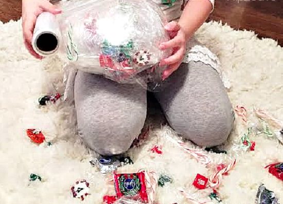 Saran Wrap Ball Game For Kids