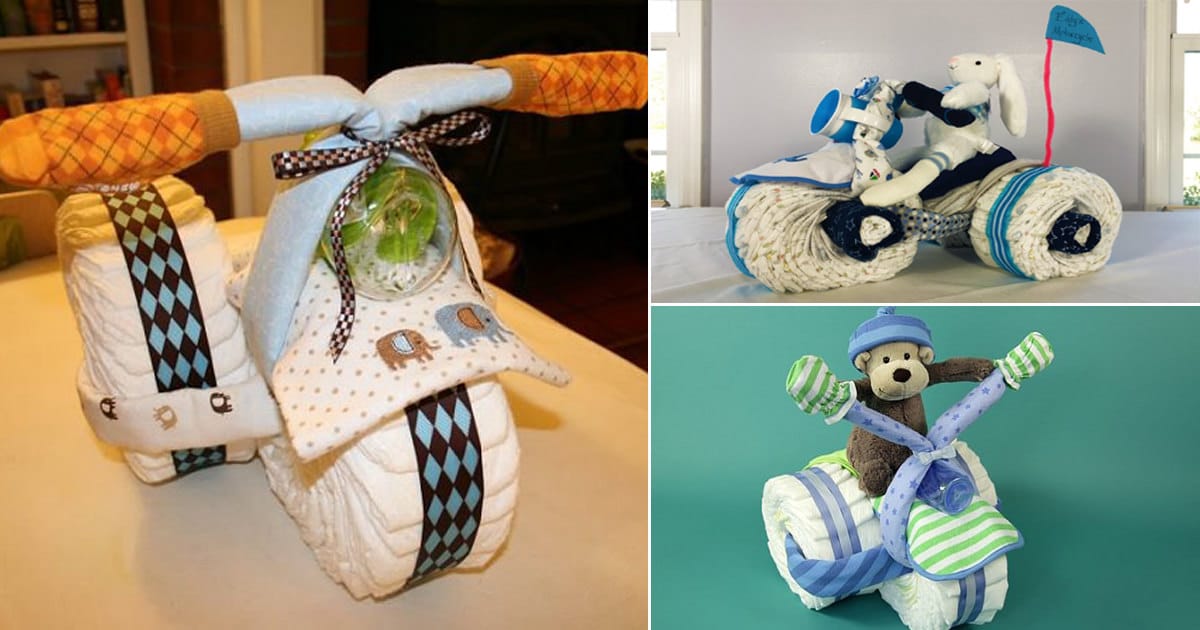 9 Adorable DIY Tricycle Diaper Cake Ideas ⋆ Bright Stuffs