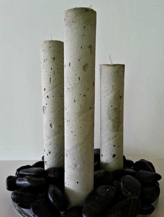 Paper Towel Rolls Candle Holder