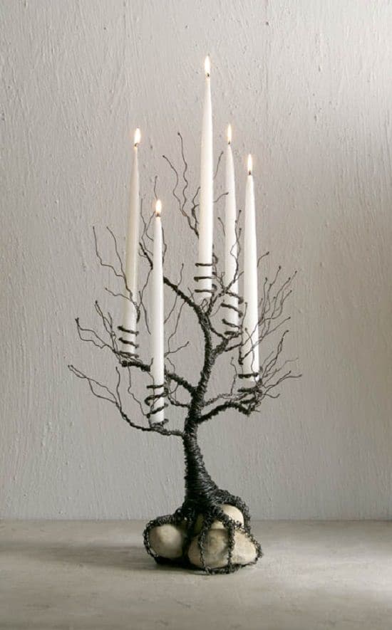 Jewelry Wire Tall Candle Holder