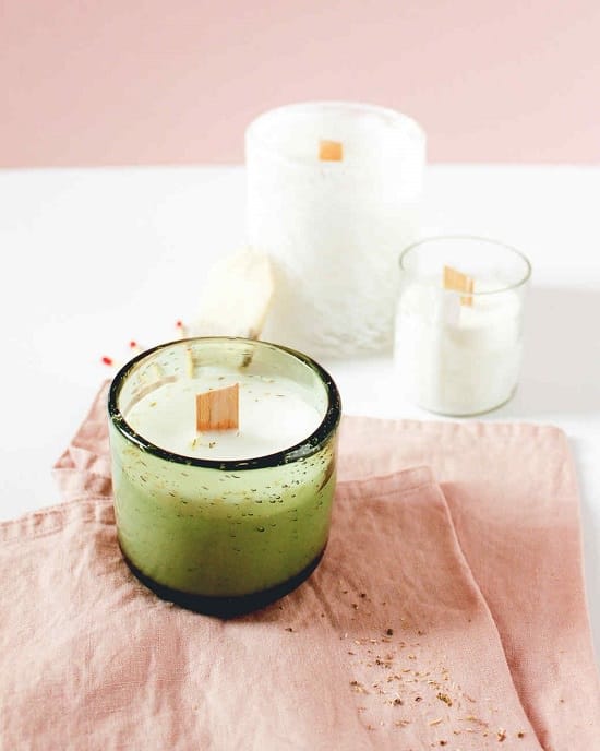 DIY Wood Wick Candles