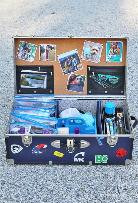 DIY Camp Trunk Organizer