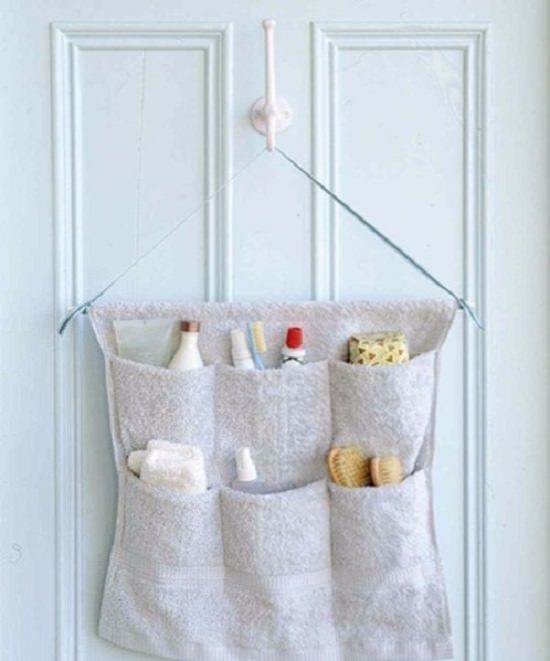 Terry-Cloth Caddy Shower Organizer