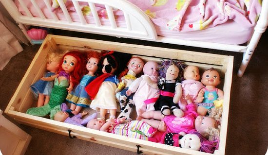 Dolls In Wooden Crates