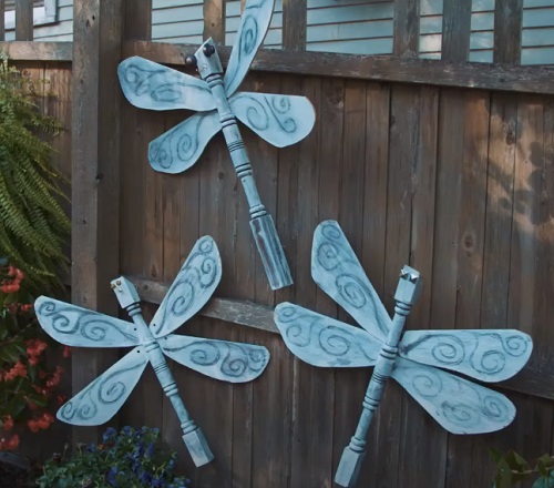 DIY a dragonfly with a fan blade 7