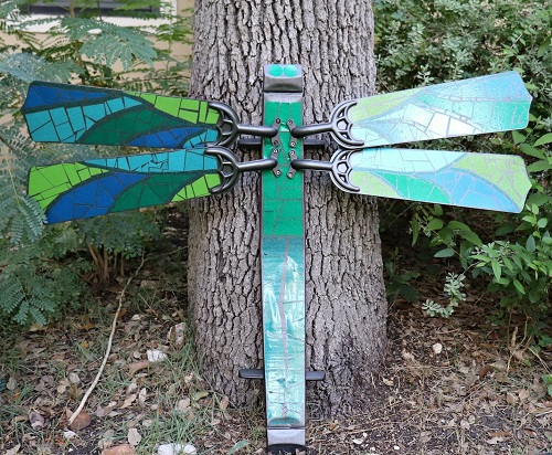 Mosaic Ceiling Fan Dragon Fly