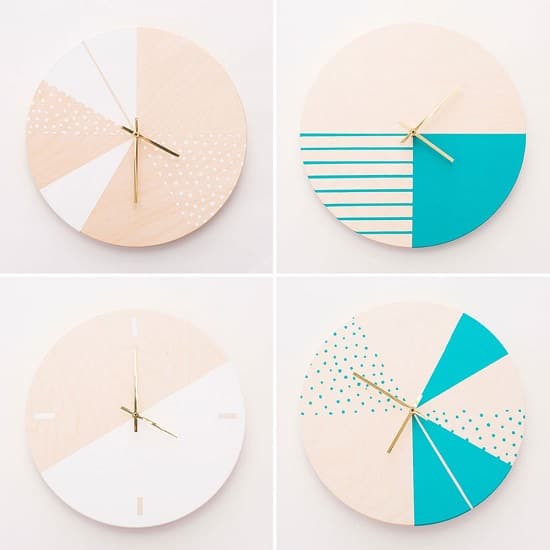 Colorblocked Clock