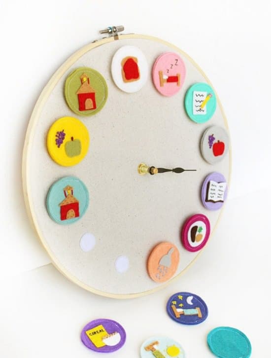 DIY Pictogram Kid's Clock