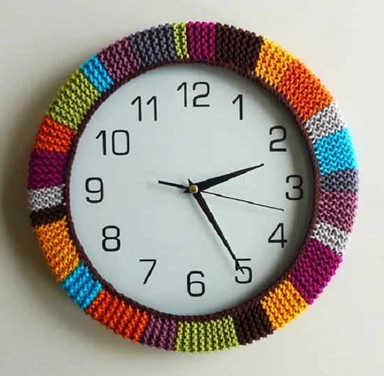 Crochet Colorful Clock