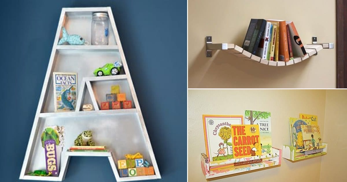 36 DIY Kids' Bookshelf Ideas For Books Organization ⋆ Bright Stuffs