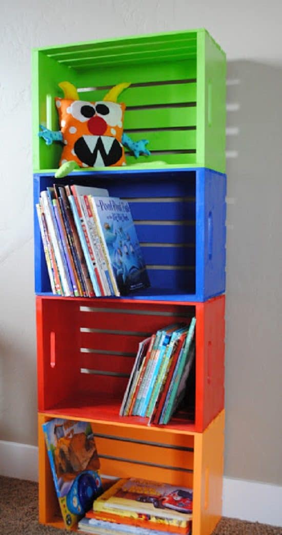 Colorful Crates Shelf