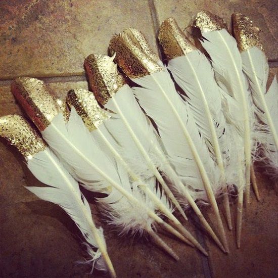 DIY Glitter Feathers1