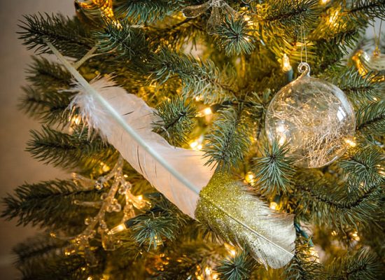 Christmas Feather Ornament