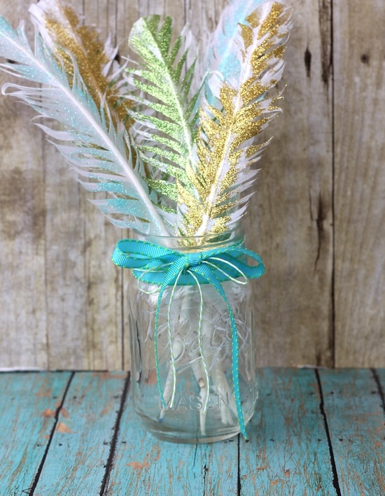 DIY Glitter Feathers5