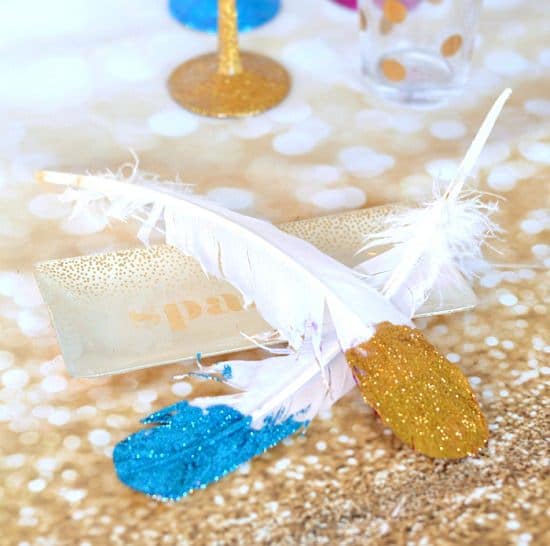 DIY Glitter Feathers2