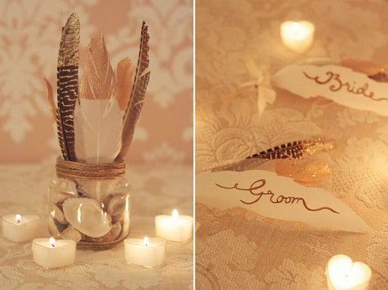 DIY Wedding Party Feathers