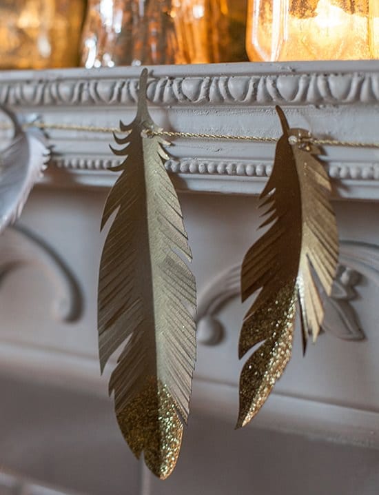 Paper Feather Garland