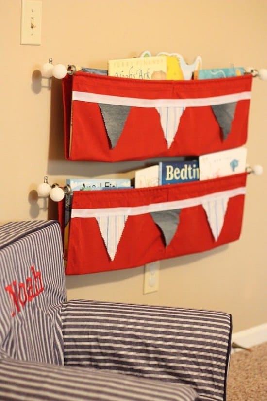 No-sew hanging shelf