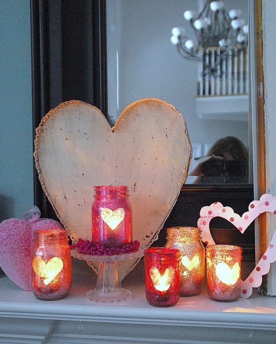 Love Mason Jar Votives