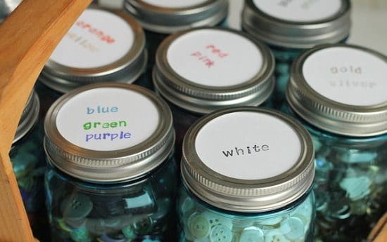 Button Storage Jars