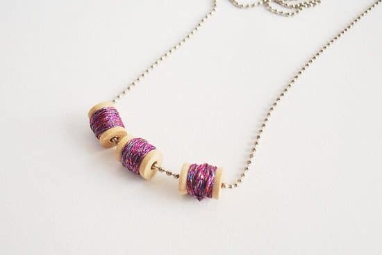 Mini Wooden Spool Necklace