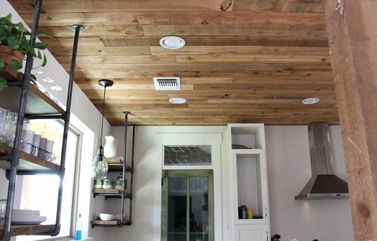 Reclaimed Wood Ceiling Modification