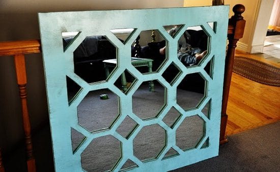 DIY Unique Turquoise Mirror