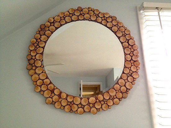 Wood Slices Mirror